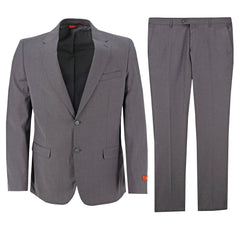 Traje Zanetti 2 Botones Luca/pzet Liso Gris Carbón Oscuro/Azul para Caballeros LUCA