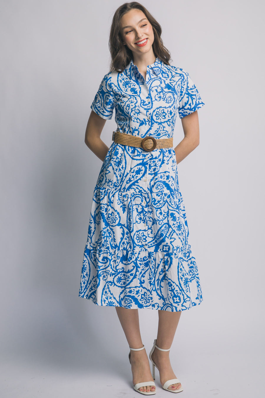 Vestido Love Tree Mangas Cortas Estampado para Damas