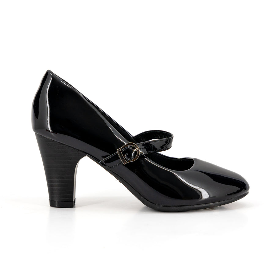Zapatos Donna Da Silva Taco Alto para Damas 828b-02 – BLACK PT