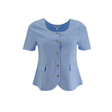 Blusa Rio+rain Mangas Cortas Lisa para Damas