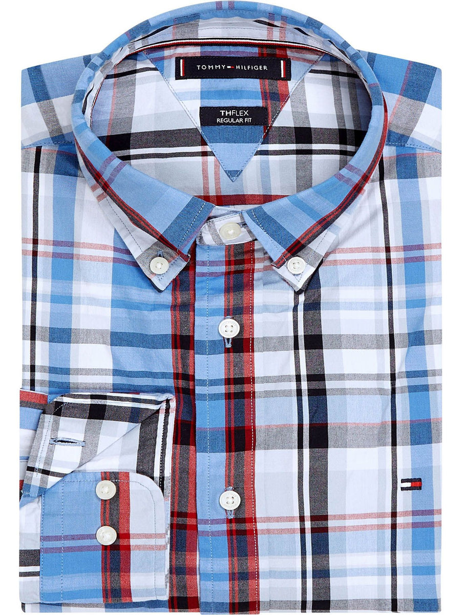 Camisa Tommy Hilfiger Mangas Largas Cuadros para Caballeros – BLUE SPELL