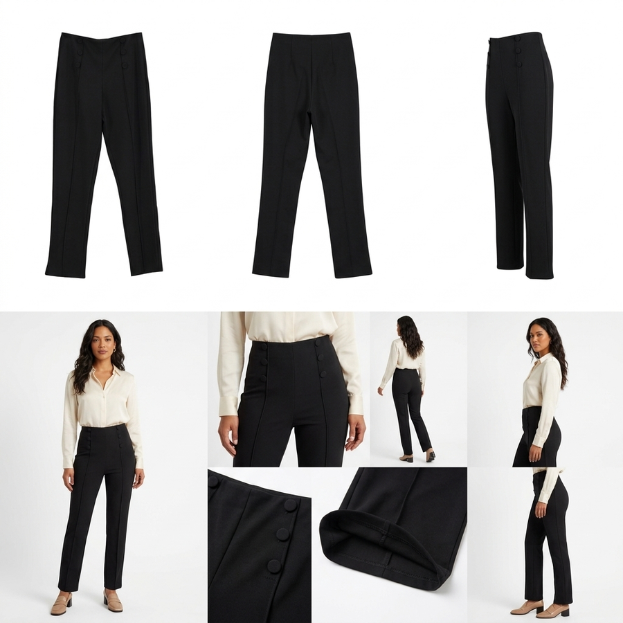 Pantalones Sofia S Liso para Damas – vista 2
