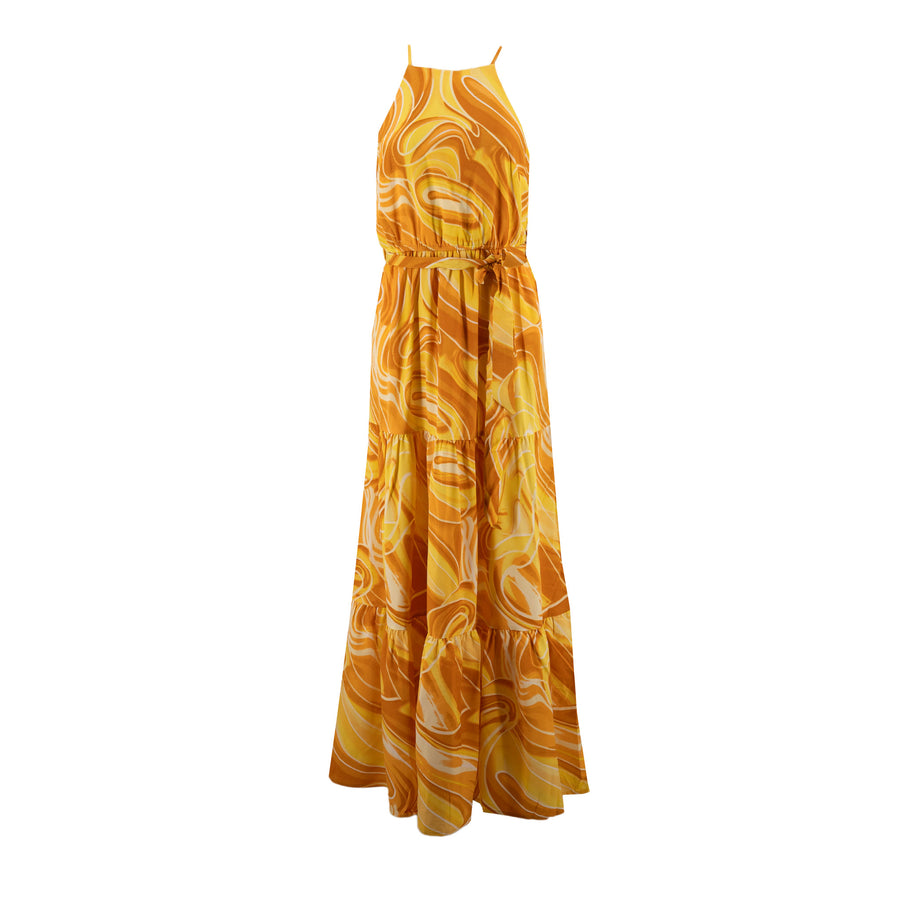Vestido She + Sky Tiros sin Mangas Estampado para Damas – SUNFLOWER