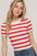 Top Active Basic Mangas Cortas Rayas Para Damas