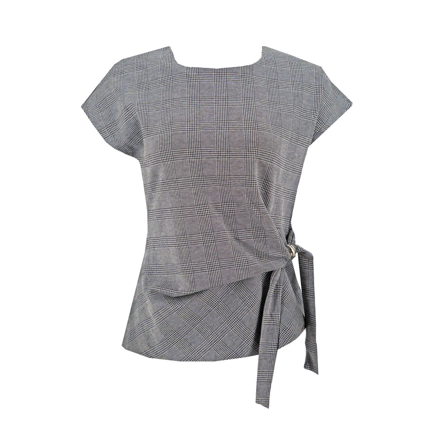 Blusa Adrienne Vittadini sin Mangas Cuadros para Damas