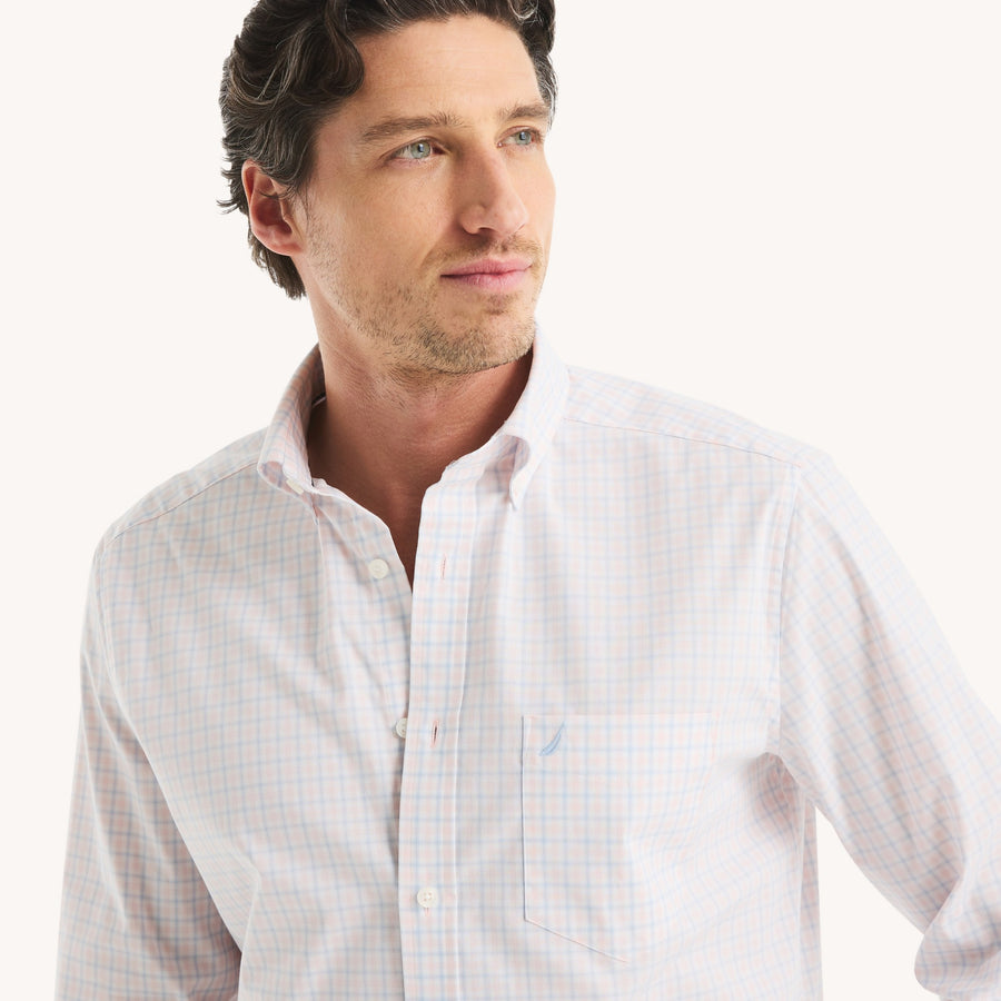 Camisa Nautica Mangas Largas Cuadros para Caballeros