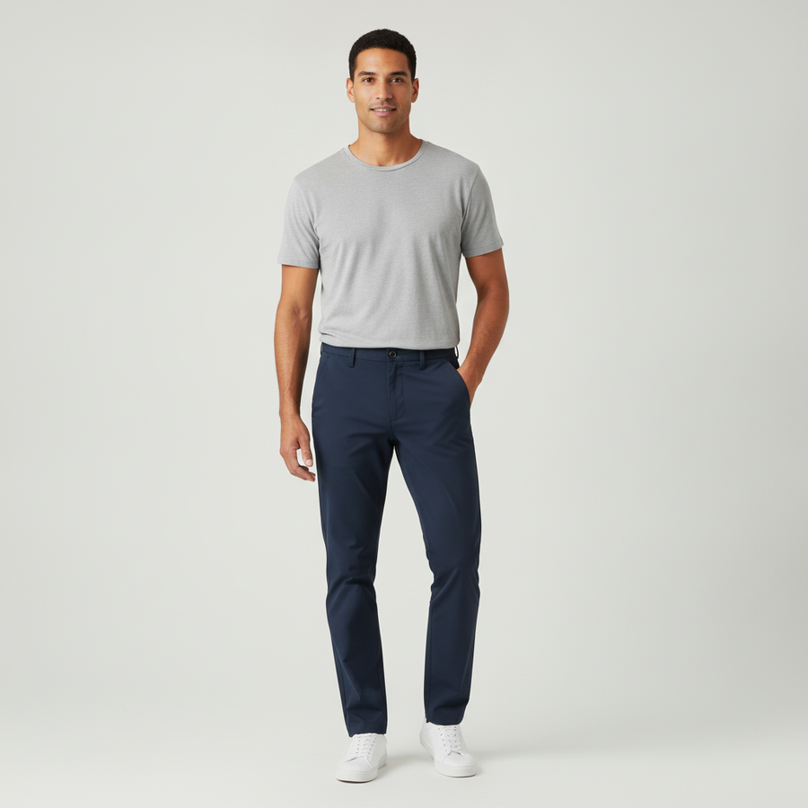 Pantalones Regatta Casual para Caballeros con modelo (AI)