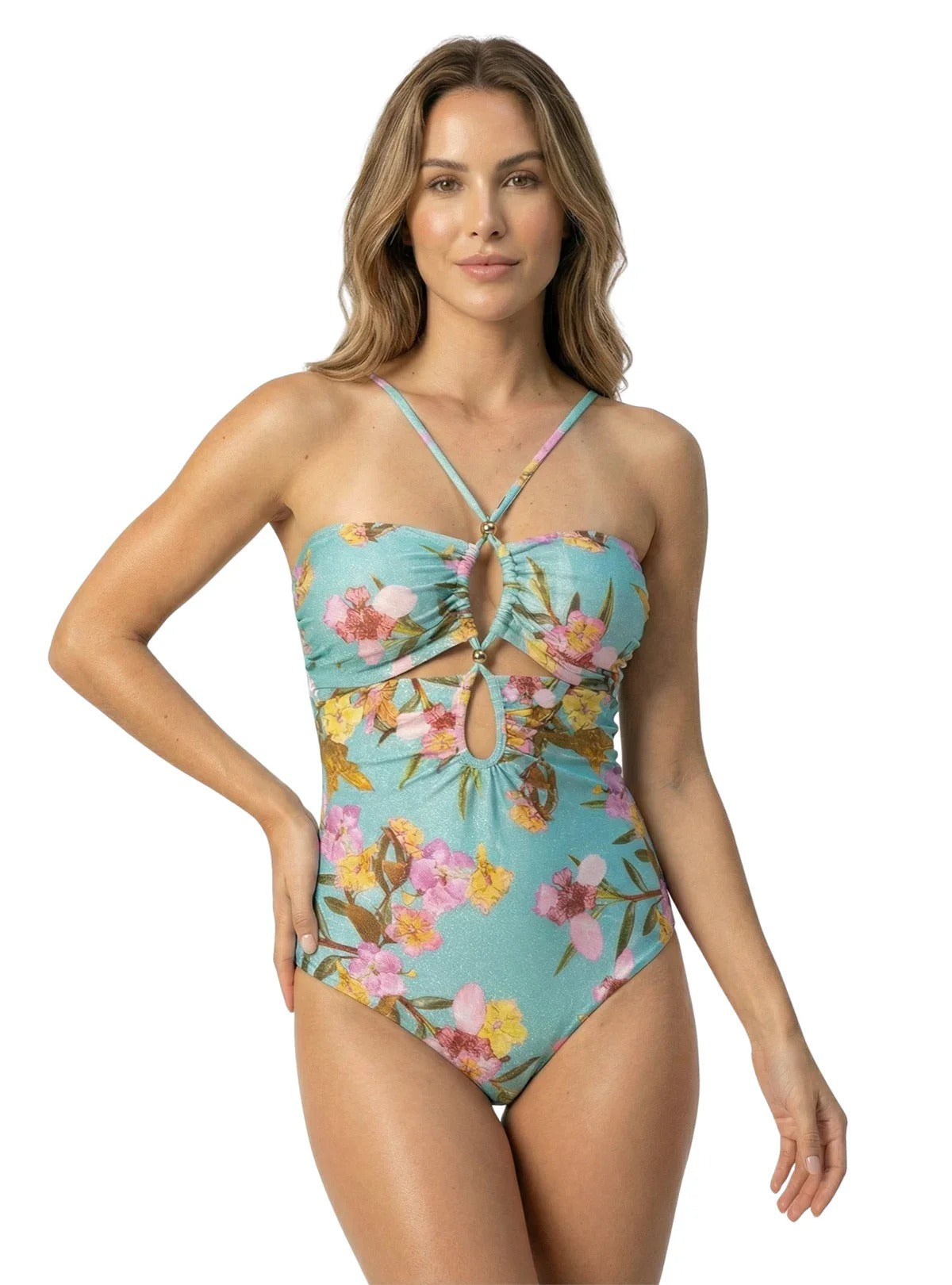 Traje de Baño Garotas 1p Floral para Damas