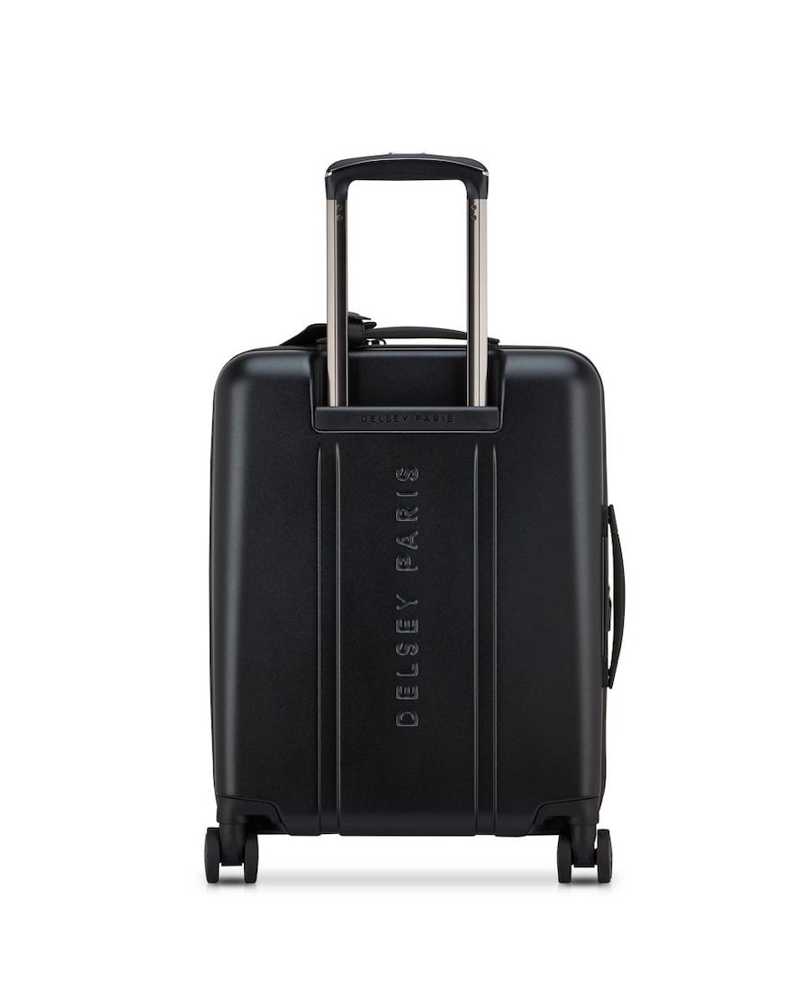 Maleta Delsey Paris Con Rueda Pequeña 55cm Ribete Café Negro