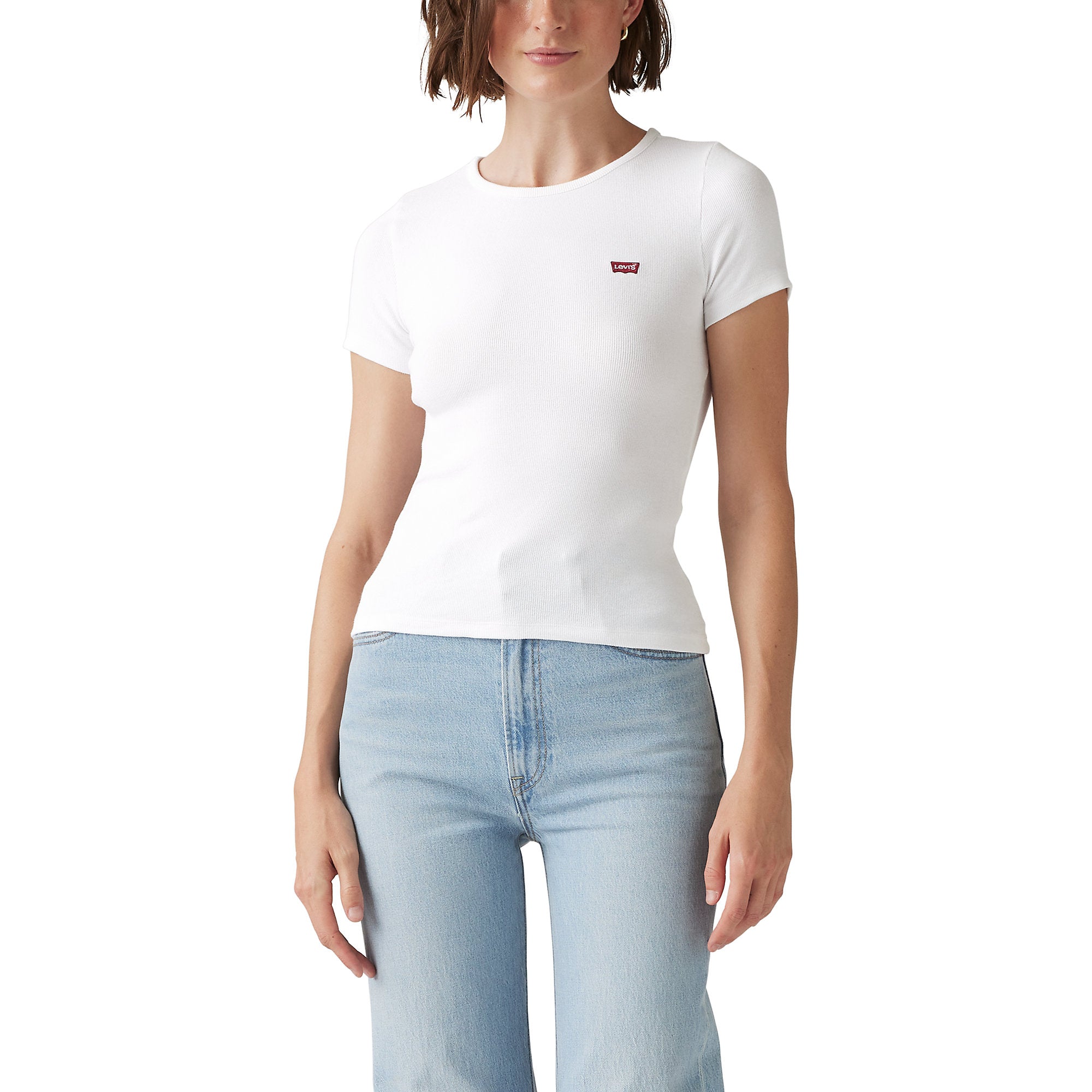 Blusa Levis Mangas Cortas Brocado para Damas