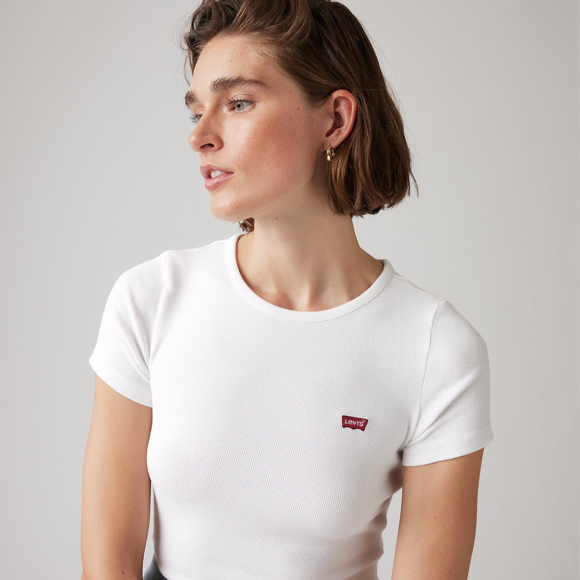 Blusa Levis Mangas Cortas Brocado para Damas