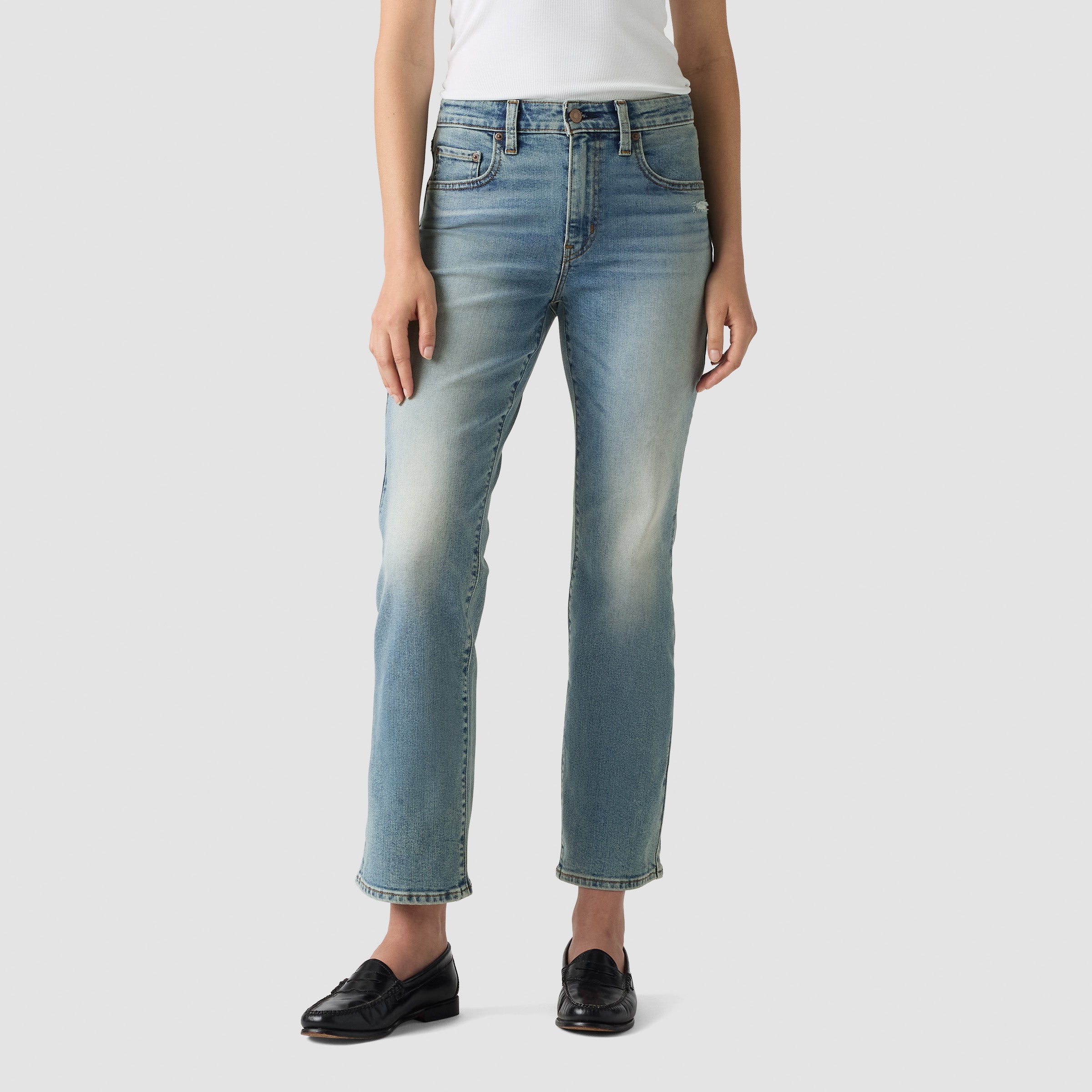 Pantalones Jeans Levis 725 Authentic Kick Boot para Damas – BLUE