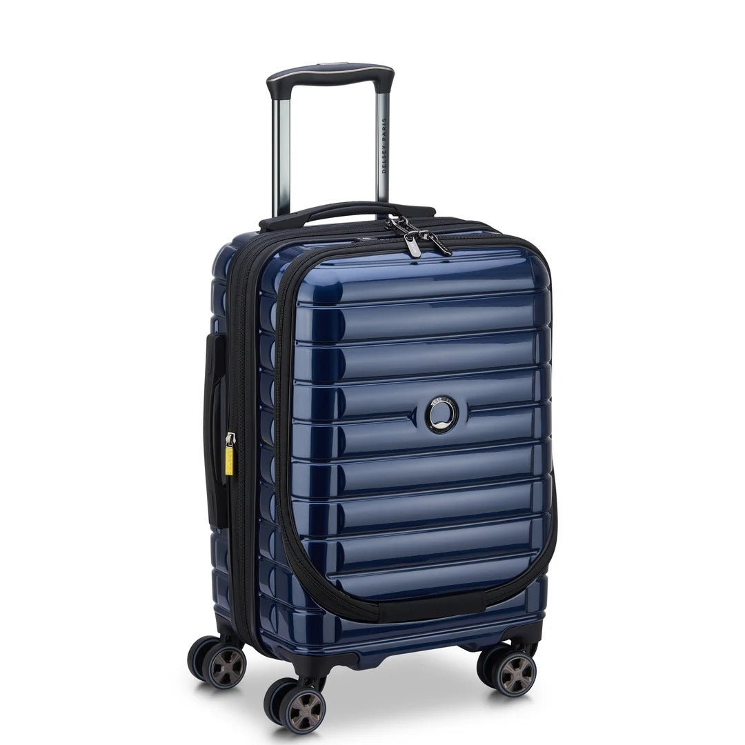 Maleta Delsey Shadow 5.0 55cm Pequeña Azul Marino - vista frontal