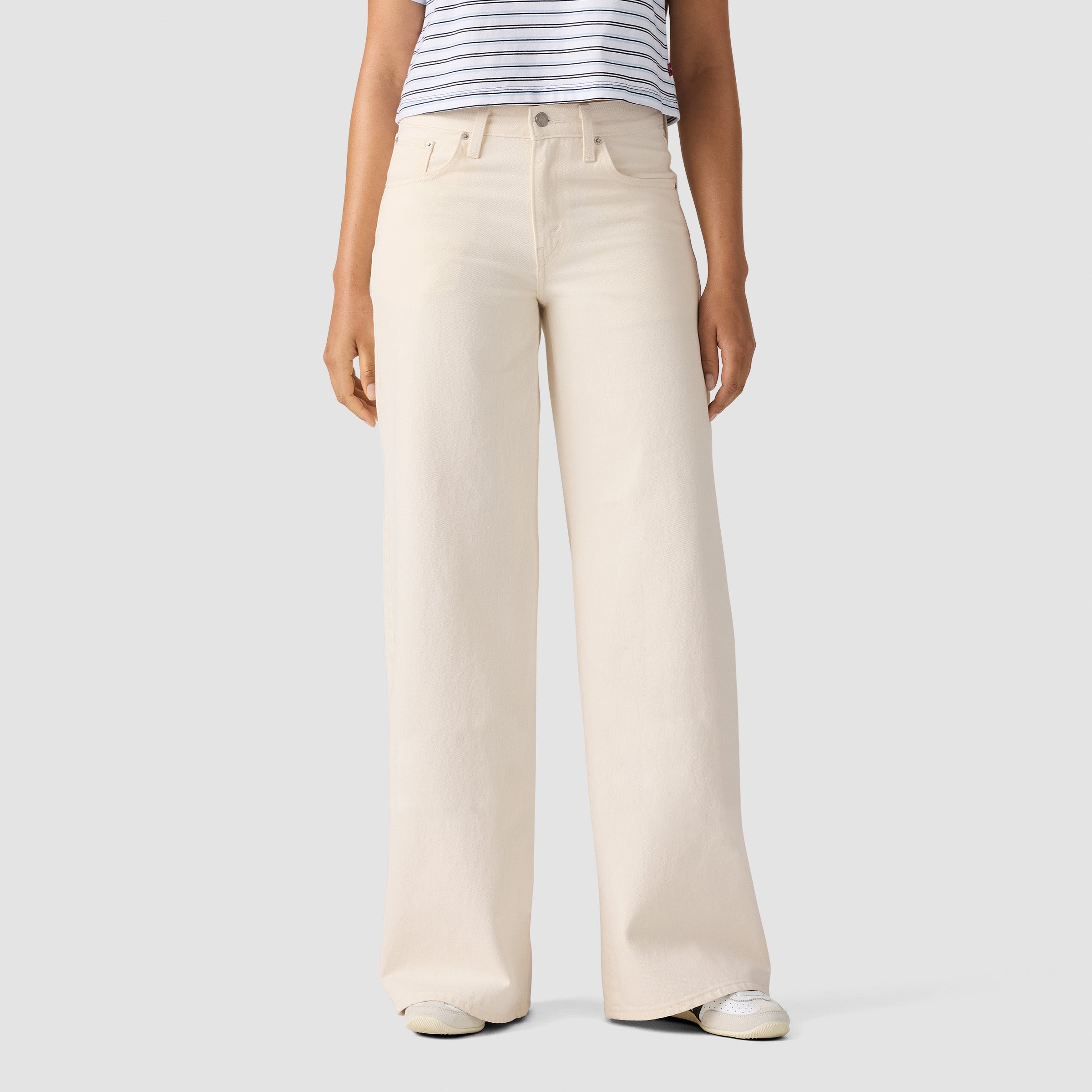 Pantalones Jeans Levis Middy Wide Leg para Damas – IVORY