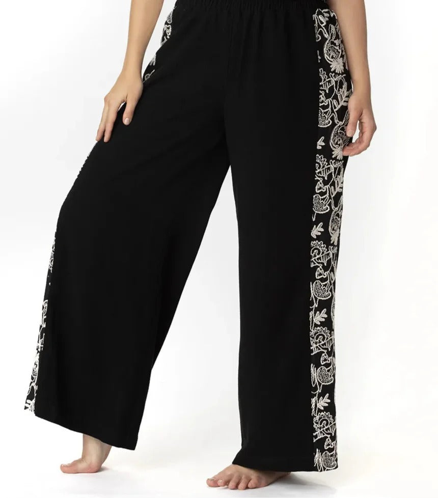 Pantalones Garotas con Bordado para Damas