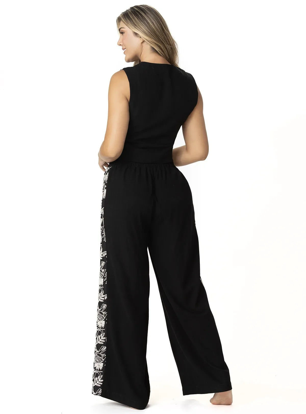 Pantalones Garotas con Bordado para Damas