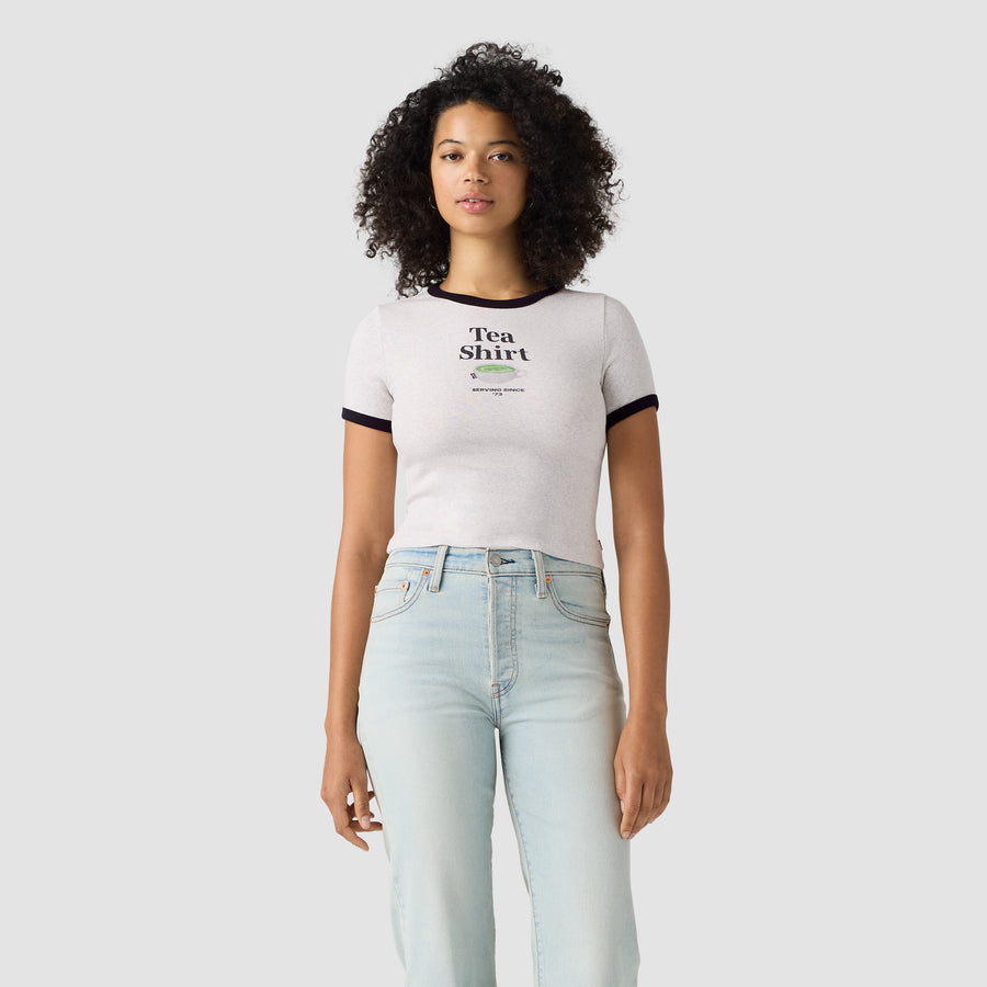 Camiseta Levis Mangas Cortas Estampado para Damas – HEATHER GREY