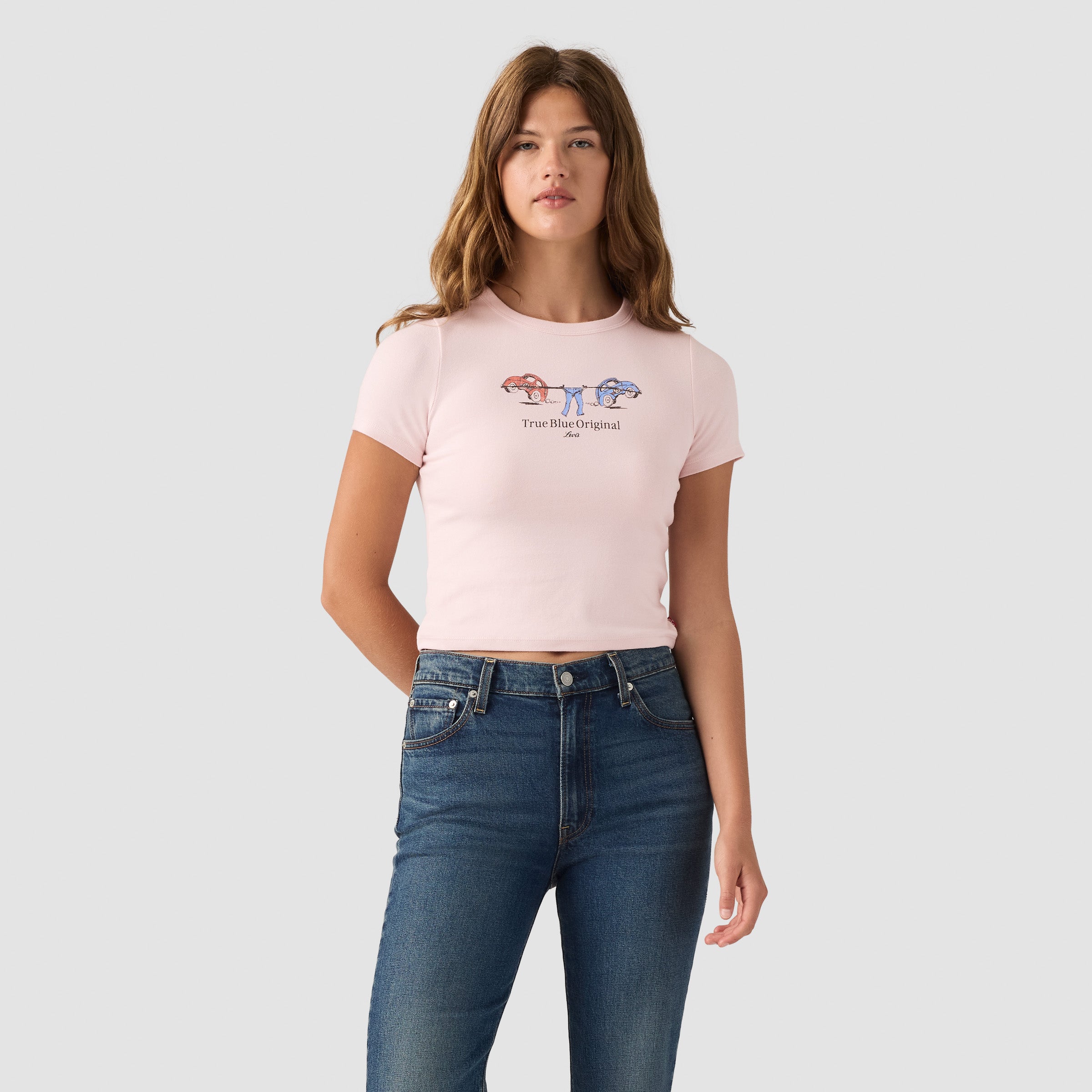 Camiseta Levis Mangas Cortas Estampado para Damas – PINK