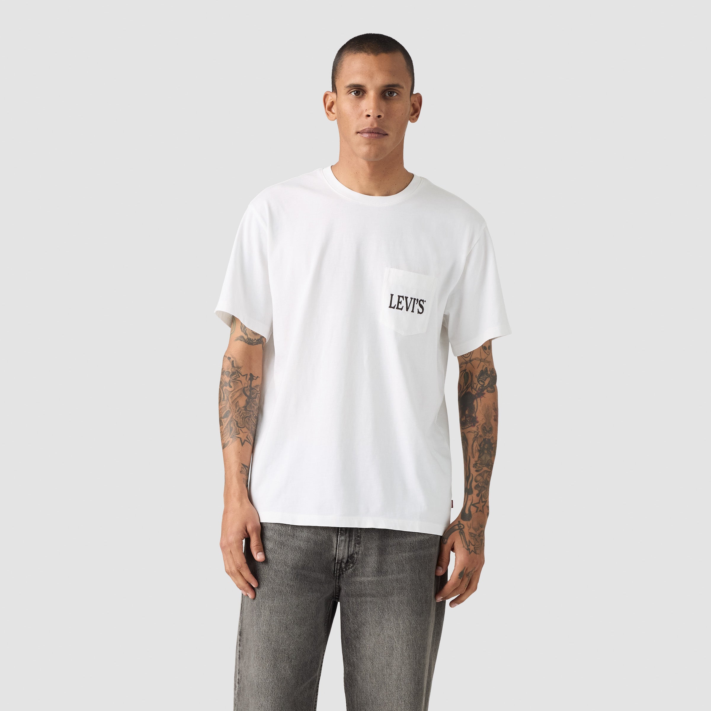 Camiseta Levis Mangas Cortas Estampado para Caballeros – WHITE