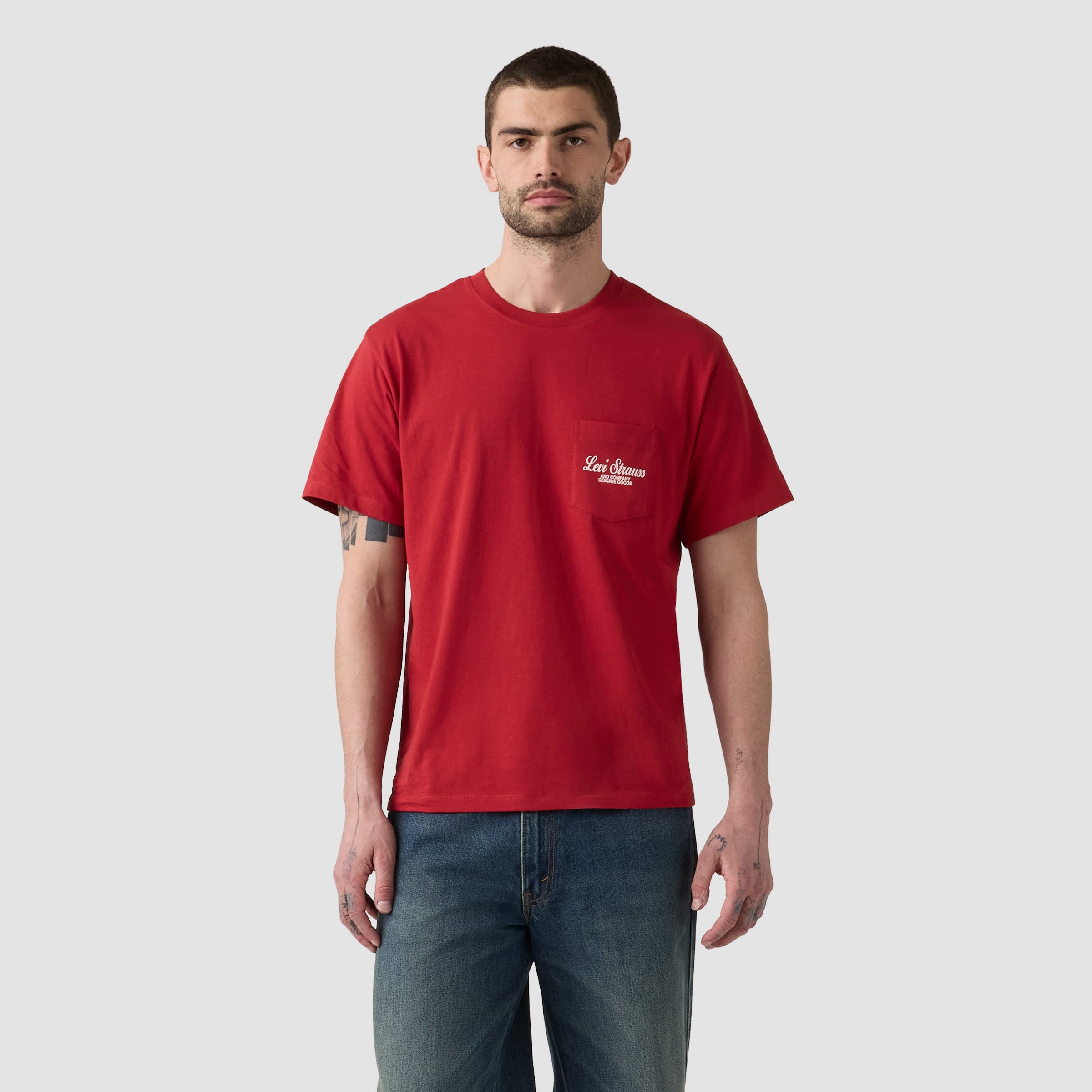 Camiseta Levis Mangas Cortas Estampado para Caballeros – RED
