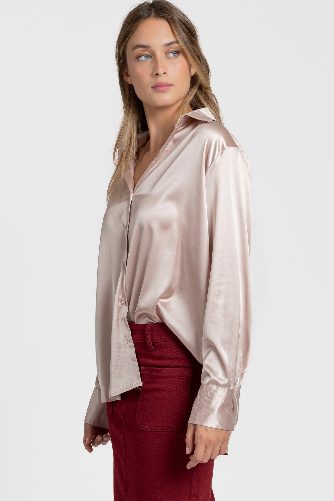 Blusa Armonias Mangas Largas Lisa Para Damas