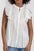 Blusa Armonias Mangas Cortas Lisa Encaje Para Damas
