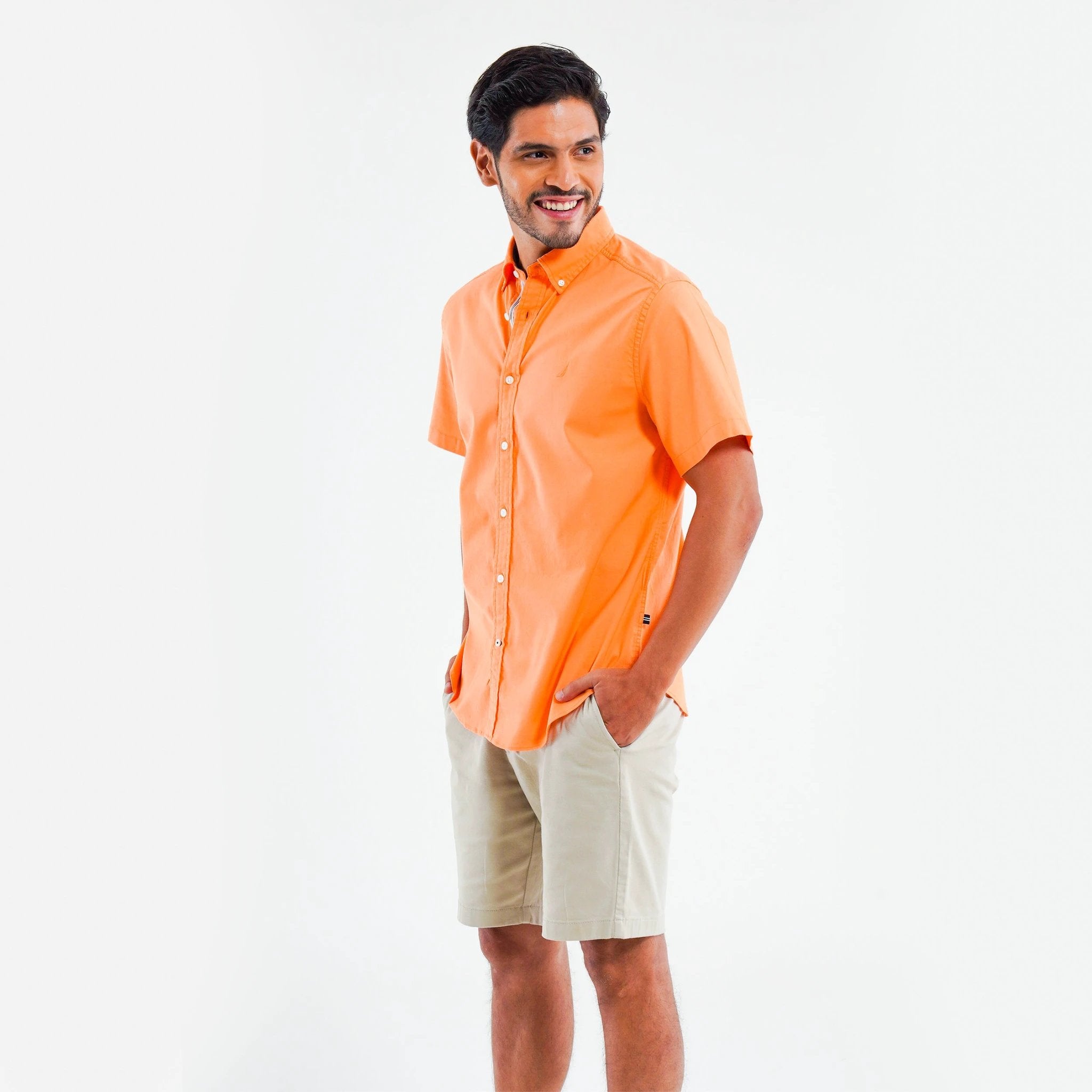 Camisa Nautica Mangas Cortas Lisa Para Caballeros by Nautica