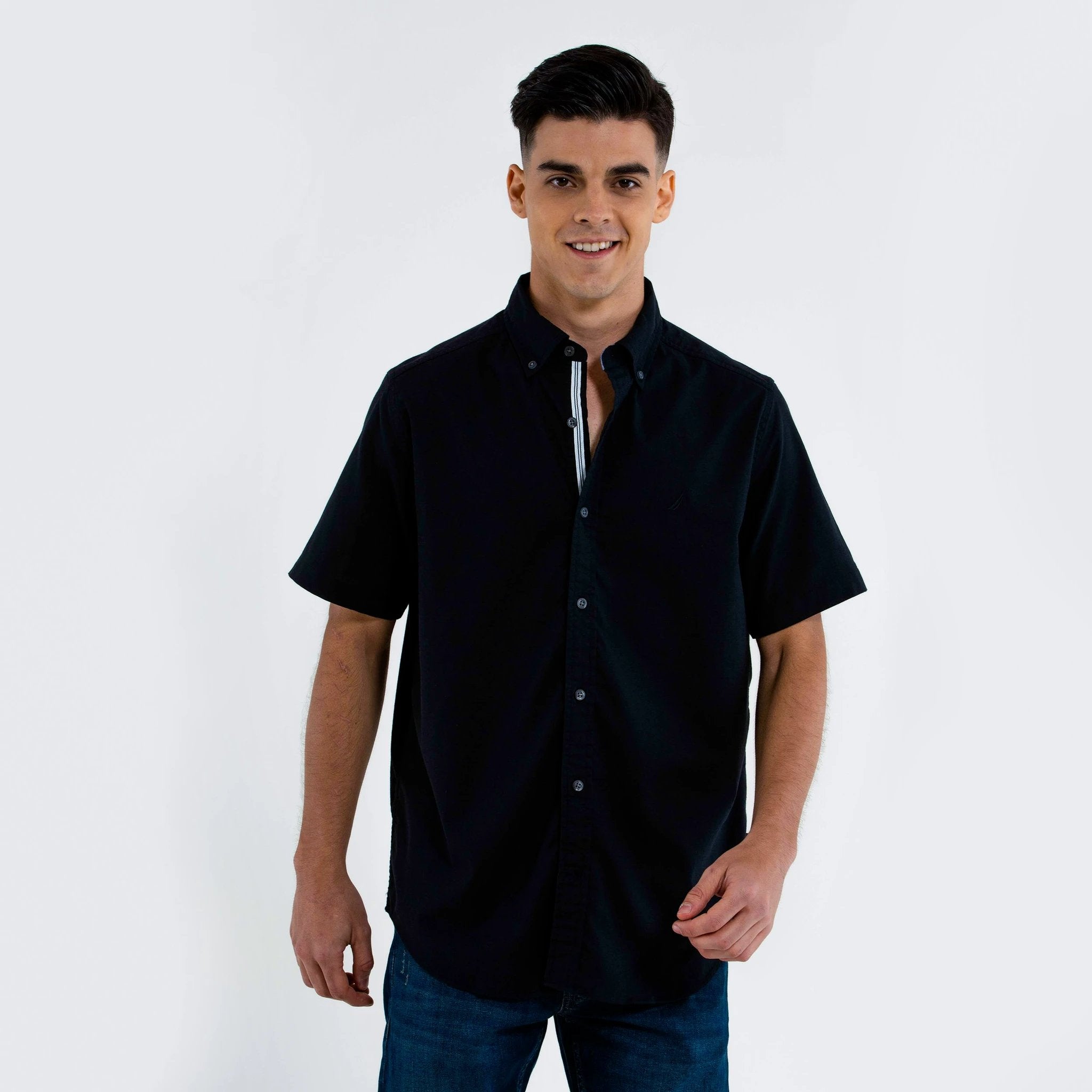 Camisa Nautica Mangas Cortas Lisa Para Caballeros by Nautica