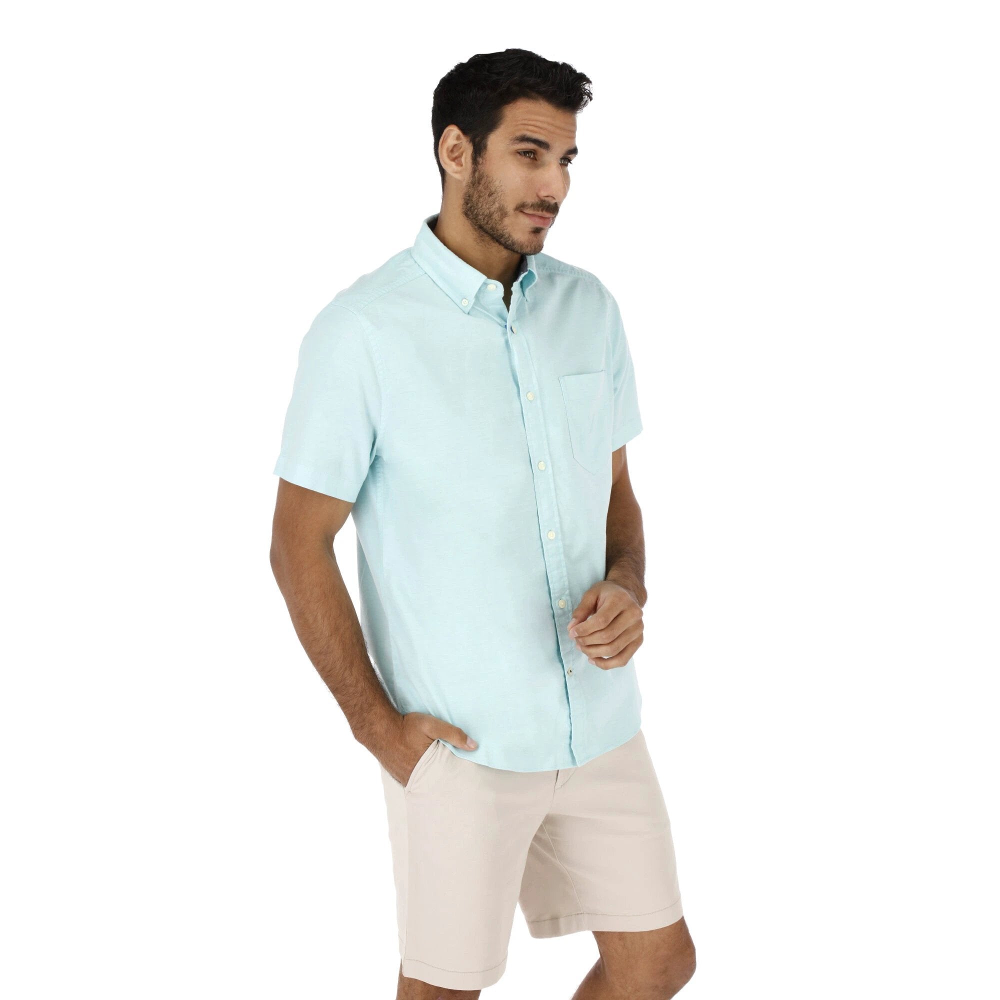 Camisa Nautica Mangas Cortas Lisa Para Caballeros by Nautica