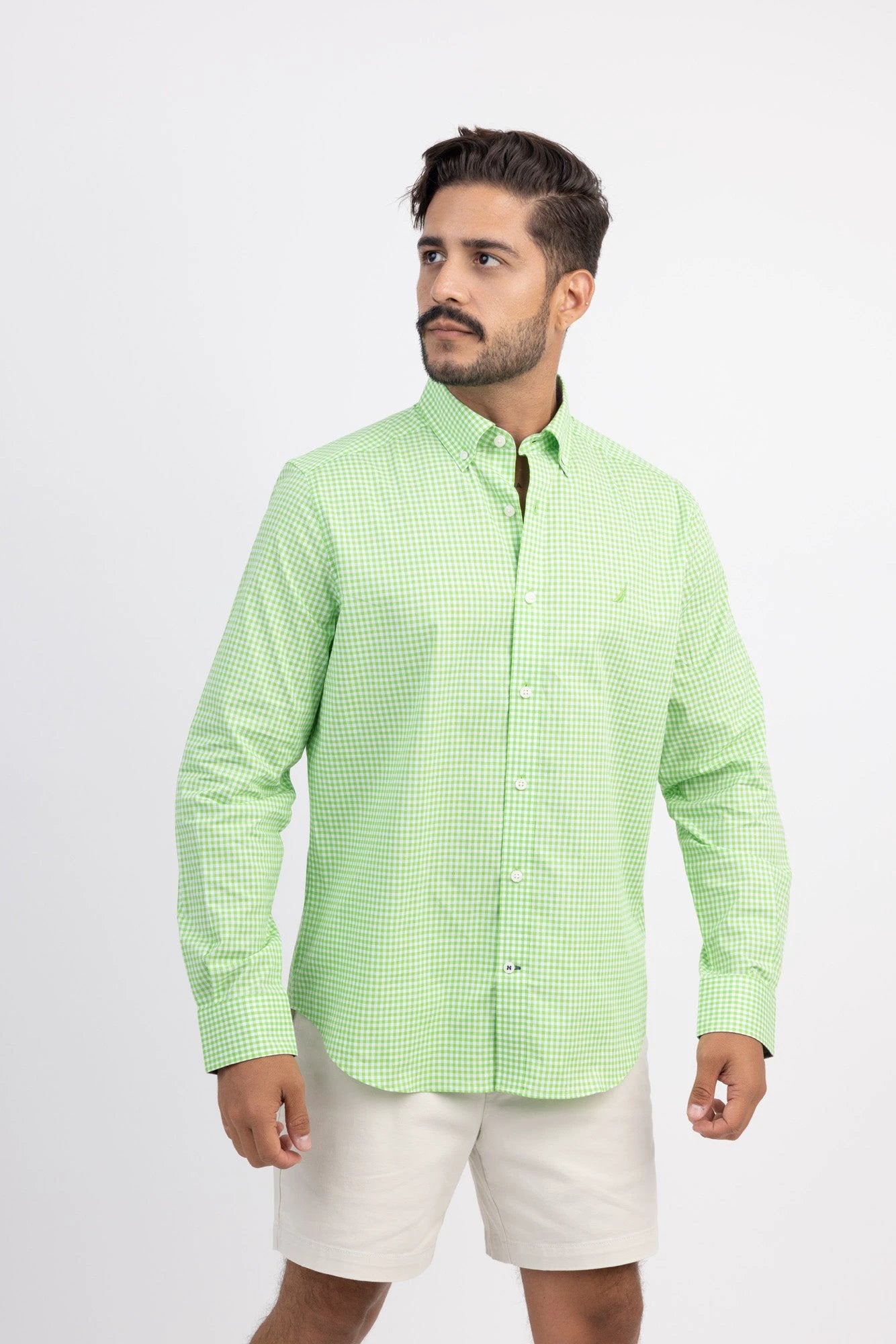 Camisa Nautica Mangas Largas Cuadros Para Caballeros by Nautica