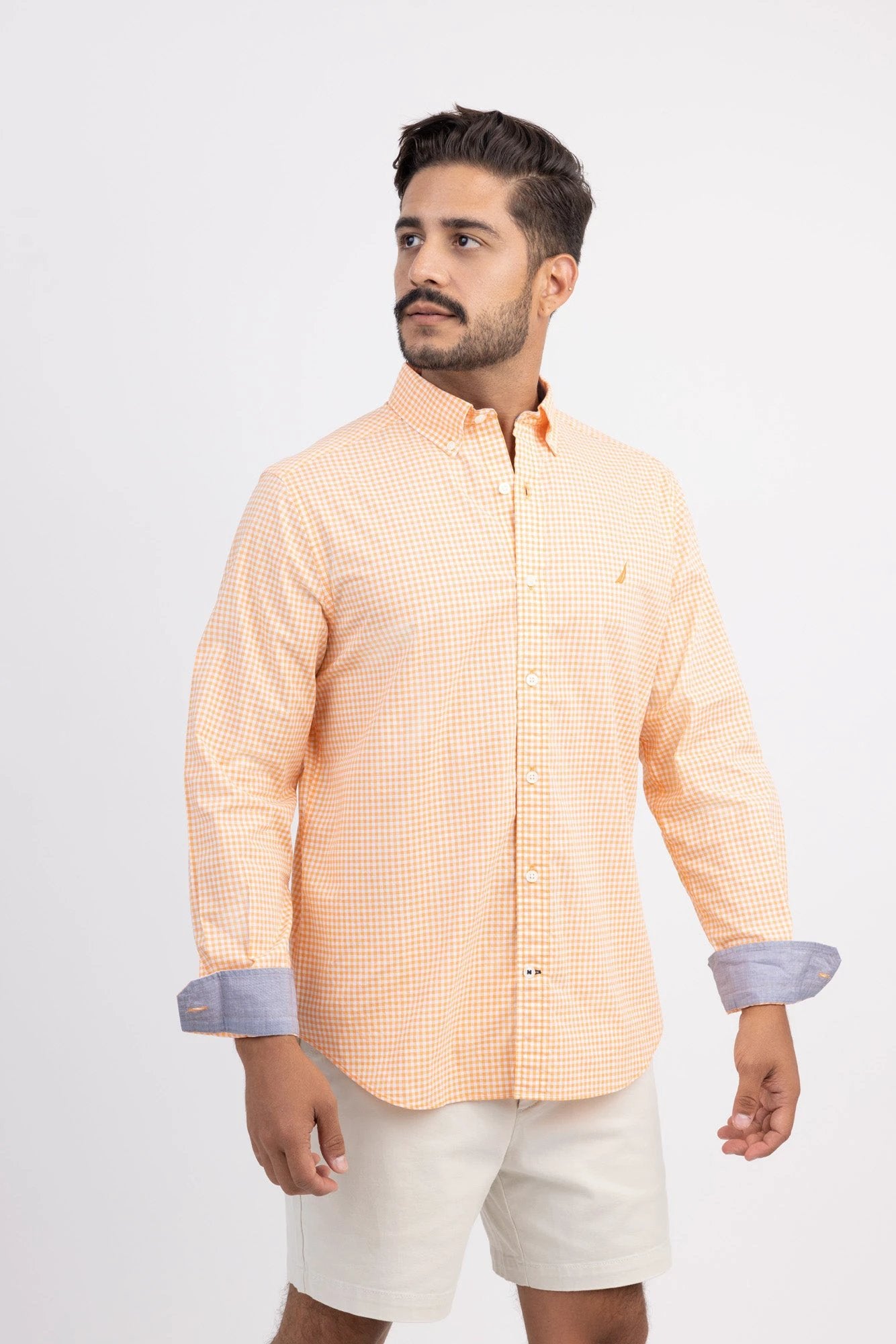 Camisa Nautica Mangas Largas Cuadros Para Caballeros by Nautica