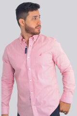 Camisa Nautica Mangas Largas Rayas Sailor Red para Caballeros 01990W-6FO