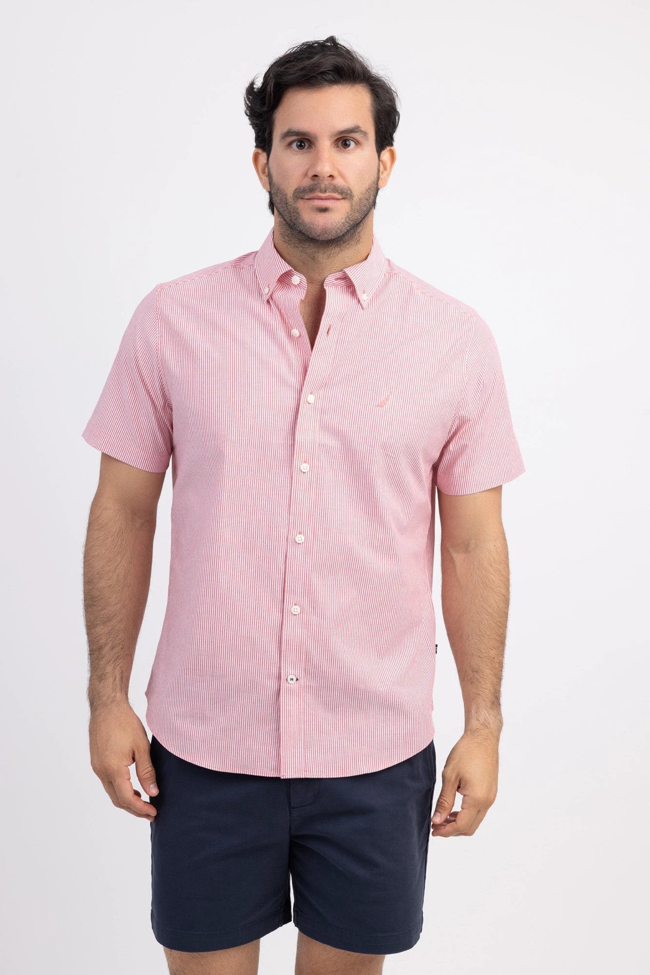 Camisa Nautica Mangas Cortas Rayas Para Caballeros by Nautica