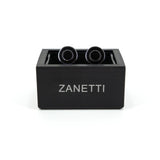 Gemelos Zanetti Plateado/Negro para Caballeros 100772-B4