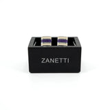 Gemelos Zanetti Silver White Purple para Caballeros 13000-E6
