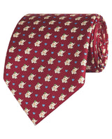 Corbata Mirto Estampada Granate para Caballeros 1445-04