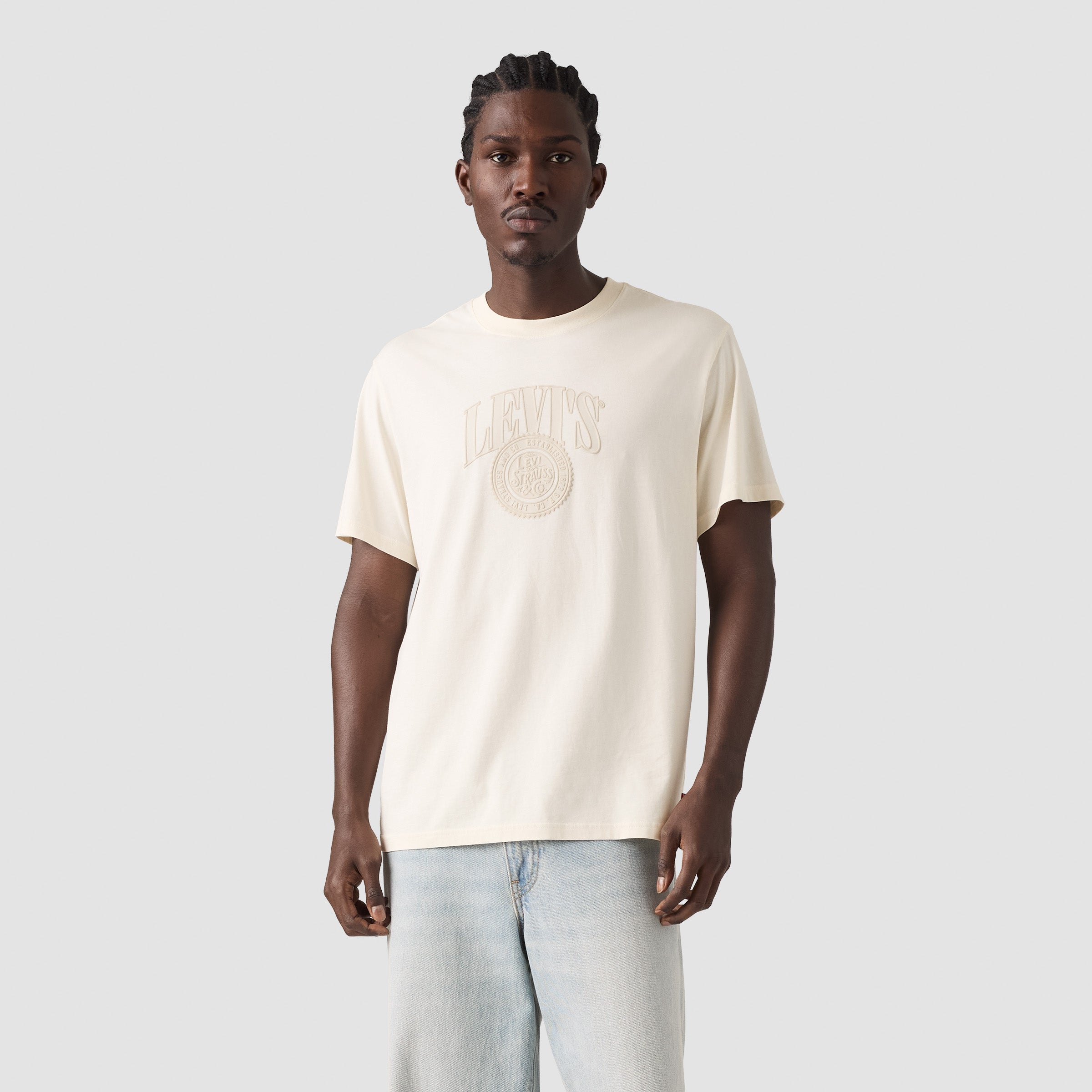 Camiseta Levis Mangas Cortas Estampado para Caballeros – OFF WHITE