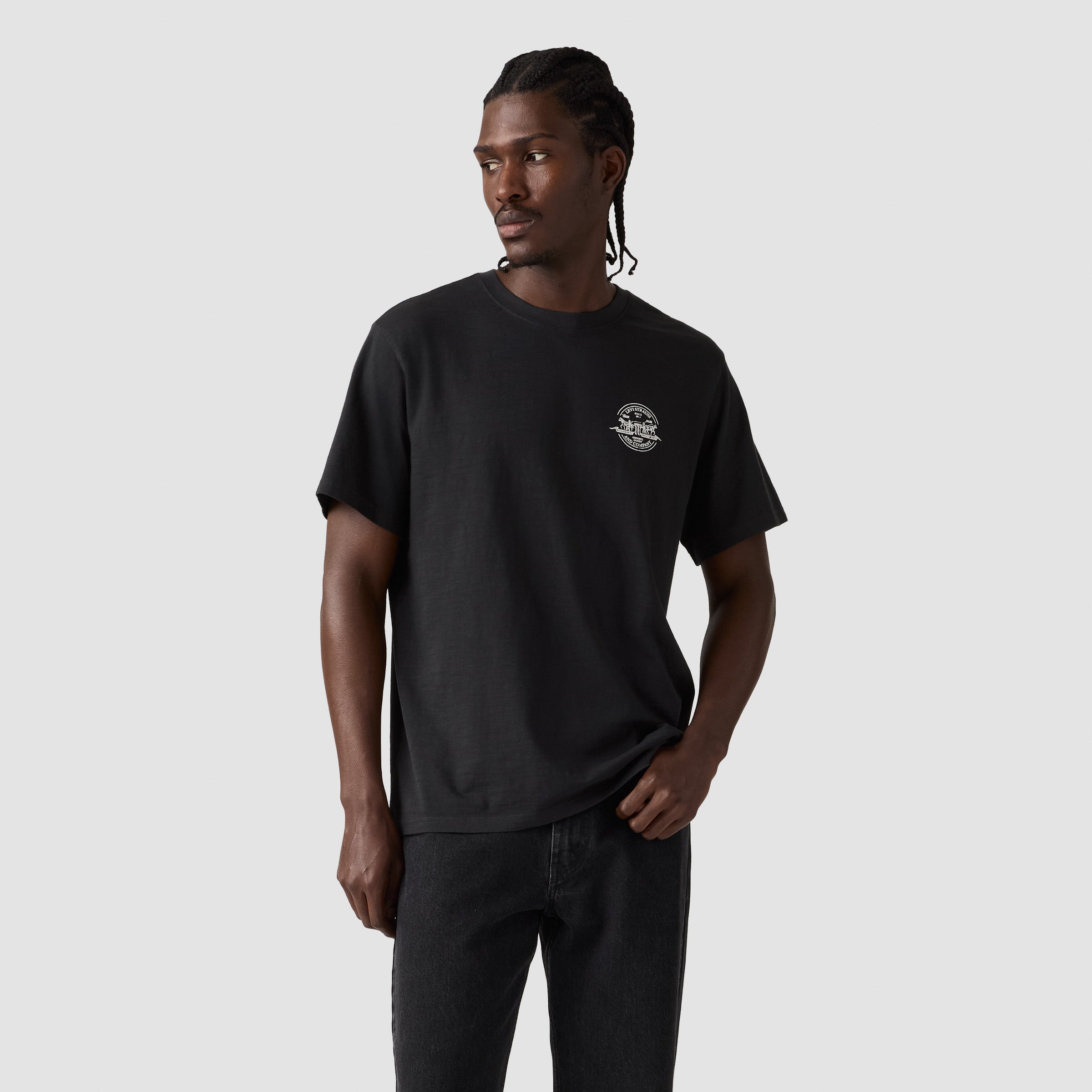 Camiseta Levis Mangas Cortas Estampado para Caballeros – BLACK