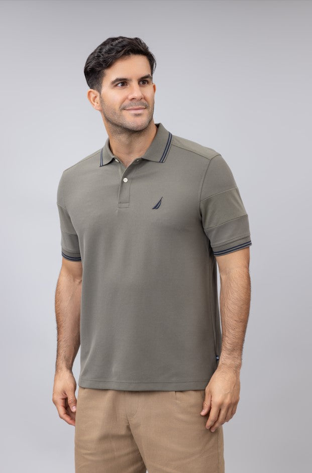 Poloshirt Nautica Mangas Cortas Liso Para Caballeros