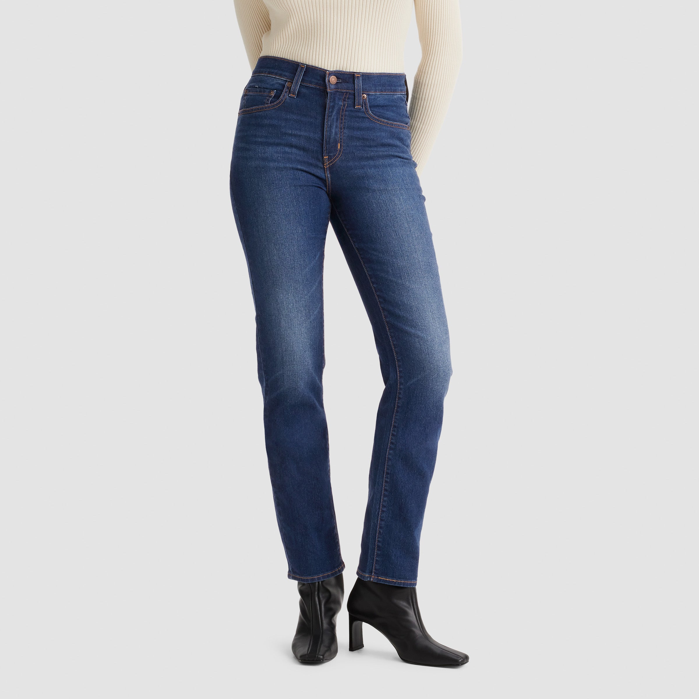 Pantalones Jeans Levis 724 High Rise Slim para Damas – DARK DENIM