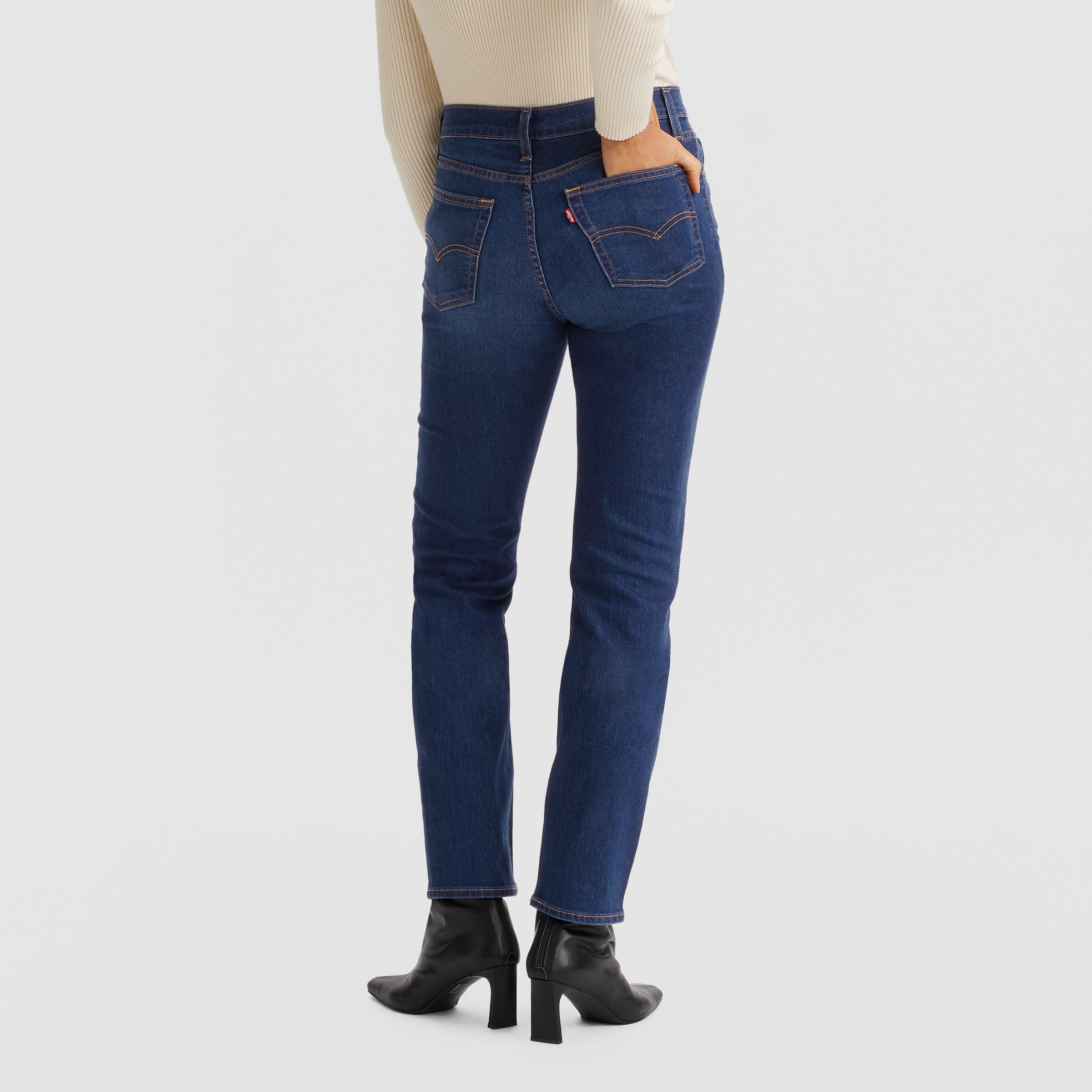 Pantalones Jeans Levis 724 High Rise Slim para Damas – vista 3