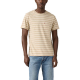 Camiseta Levis Mangas Cortas Rayas con Bolsillo Arena para Caballeros