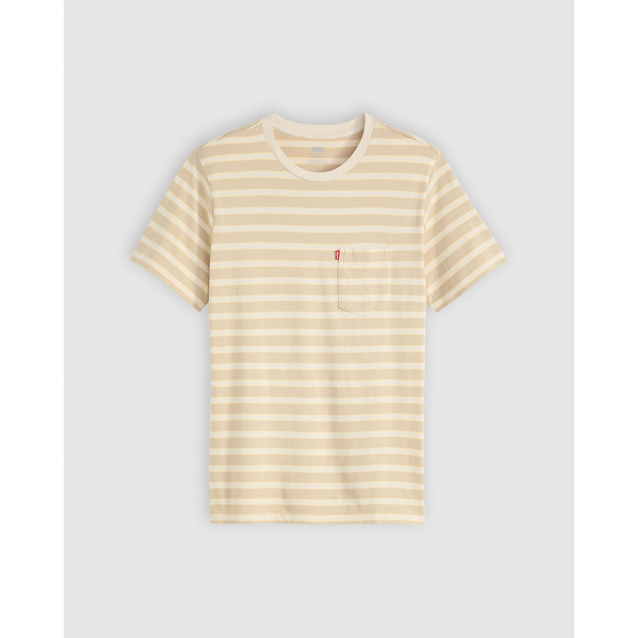 Camiseta Levis Mangas Cortas Rayas con Bolsillo para Caballeros
