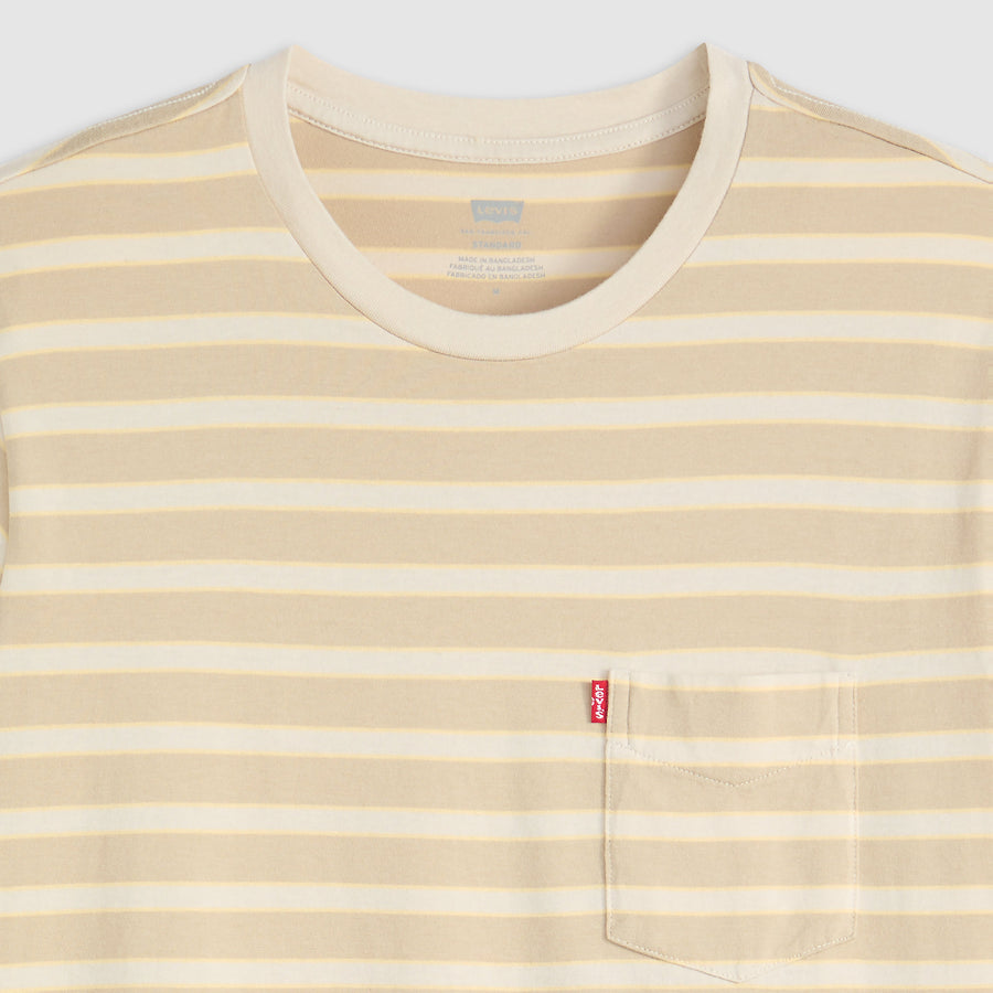 Camiseta Levis Mangas Cortas Rayas con Bolsillo para Caballeros
