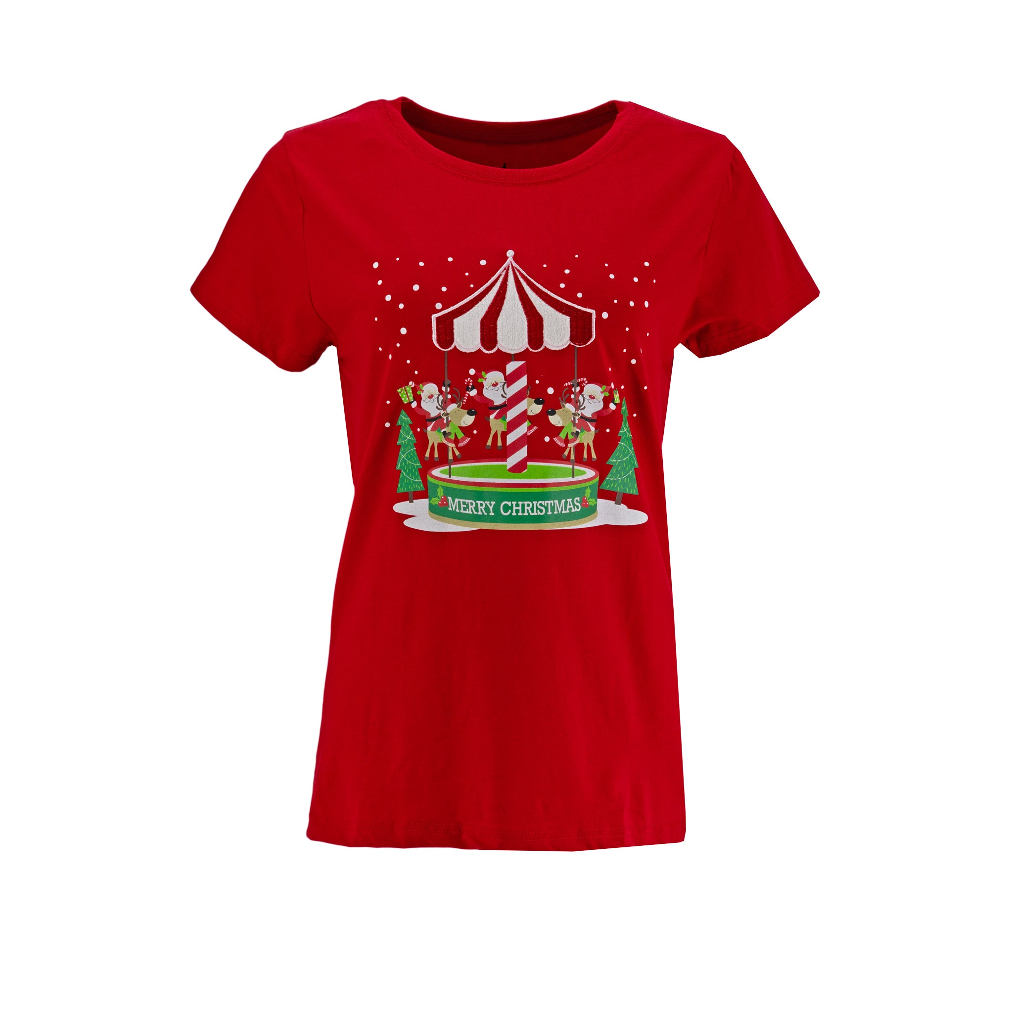 Camiseta Miro Christmas Mangas Cortas Merry Para Damas by Miro