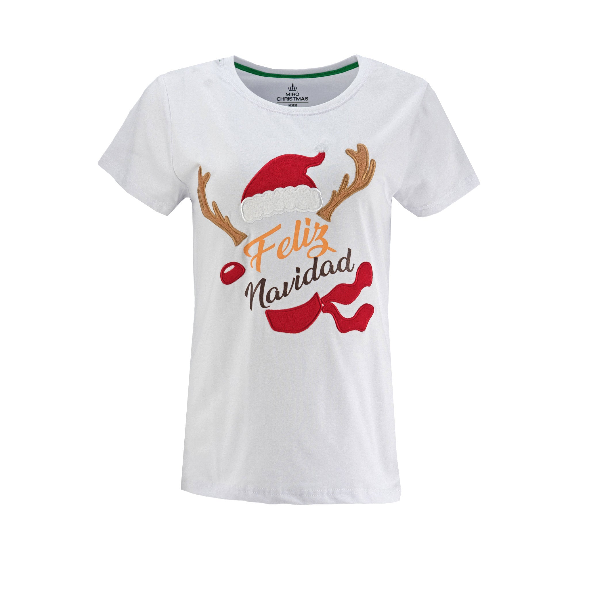 Camiseta Miro Christmas Mangas Cortas Feliz Navidad Para Damas by Miro