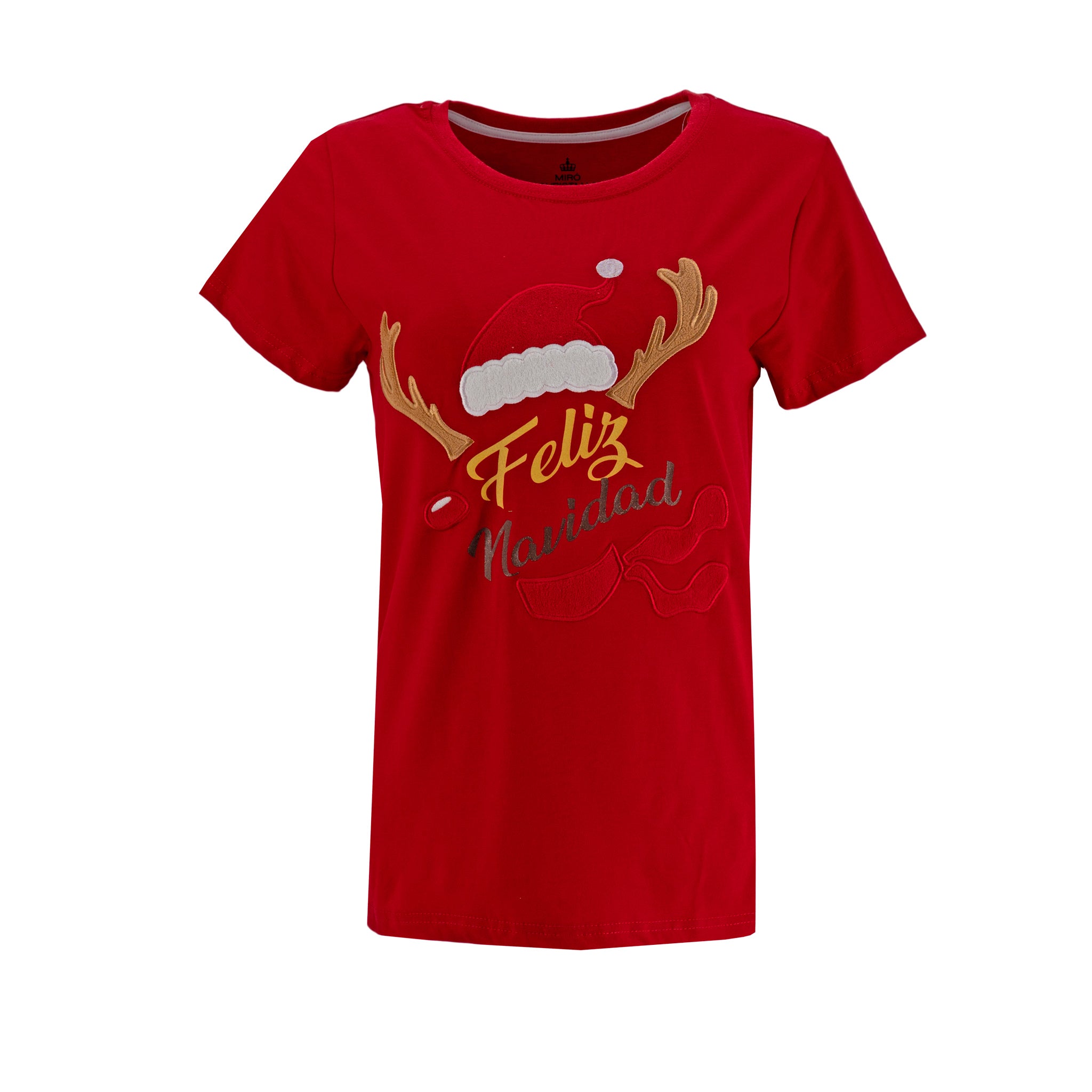 Camiseta Miro Christmas Mangas Cortas Feliz Navidad Para Damas by Miro