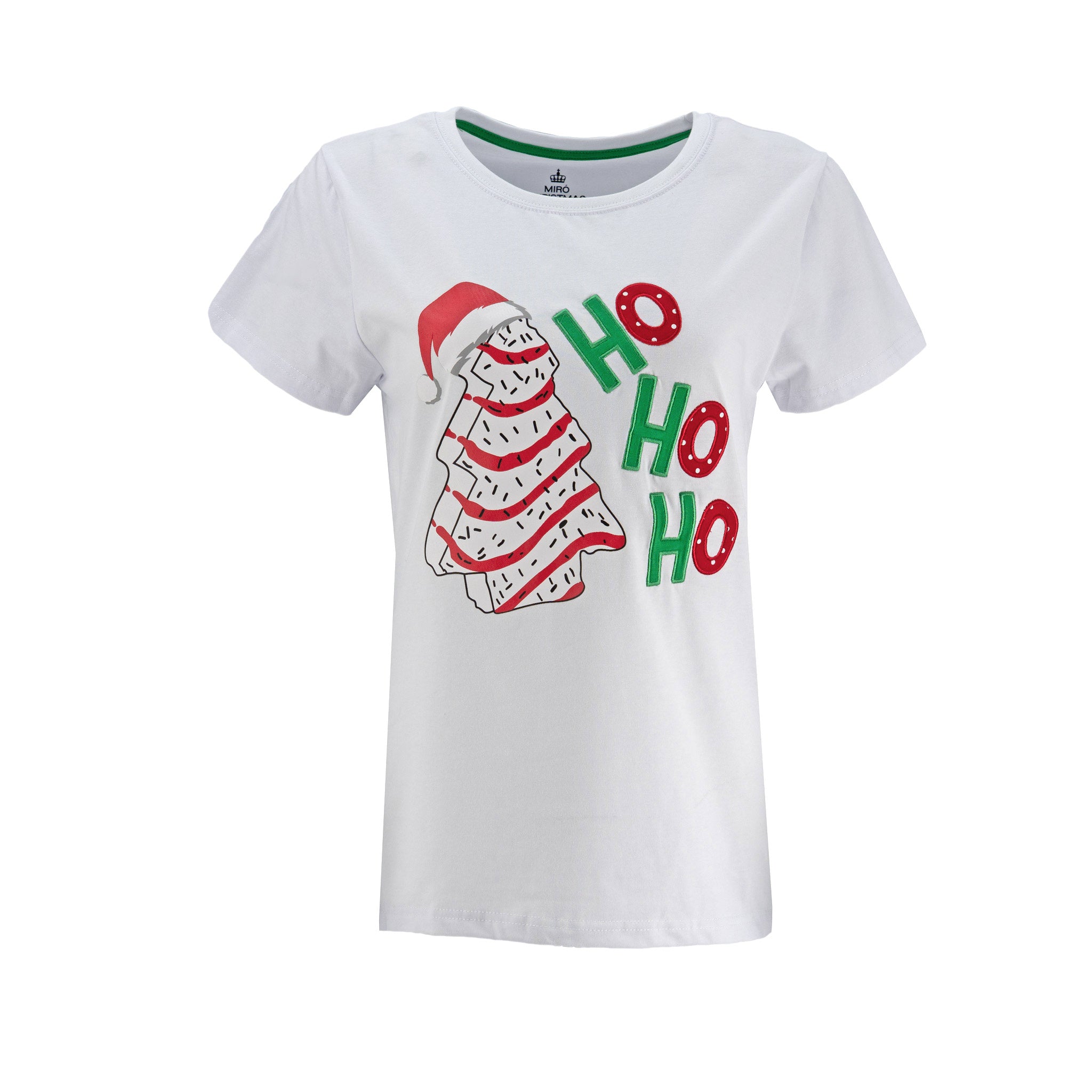Camiseta Miro Christmas Mangas Cortas Ho Ho Ho Para Damas by Miro