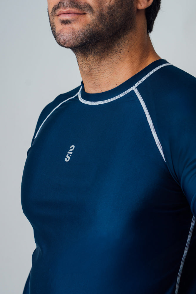 Camiseta 2s Style & Sport Mangas Largas Lisa Para Caballeros