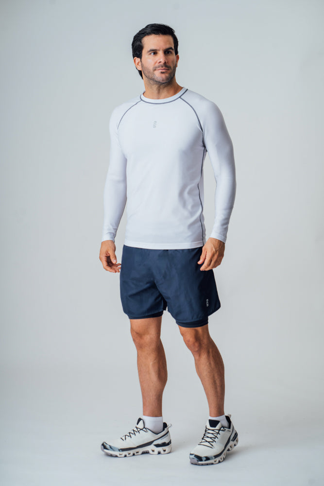 Camiseta 2s Style & Sport Mangas Largas Lisa Para Caballeros